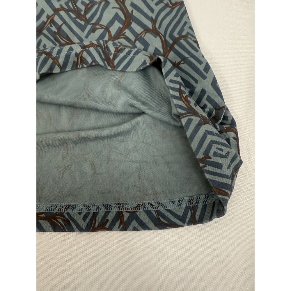 Spenser Jeremy 100% Silk Dress Long Sleeve Blue Brown Womens Size 12 *FLAW*‎ - Picture 9 of 11